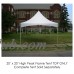 Party Tents Direct 20' x 20' Outdoor Wedding Canopy Event Tent Top ONLY, Solid Blue   